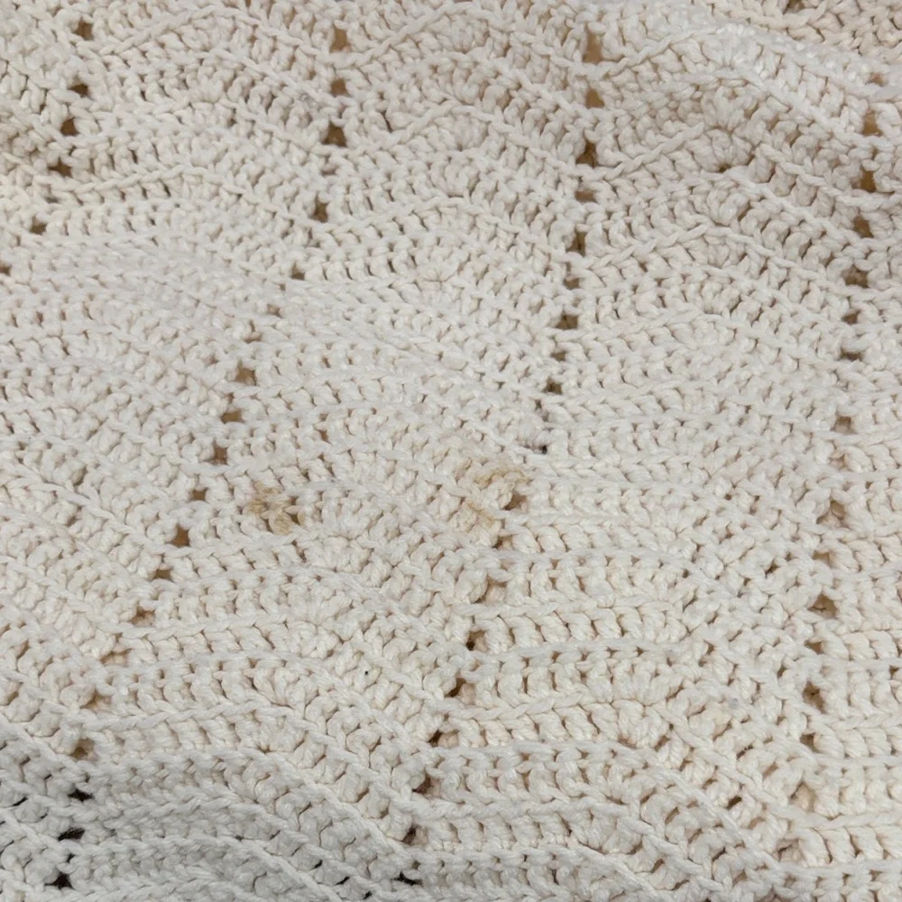Cream Knit Blanket Afghan